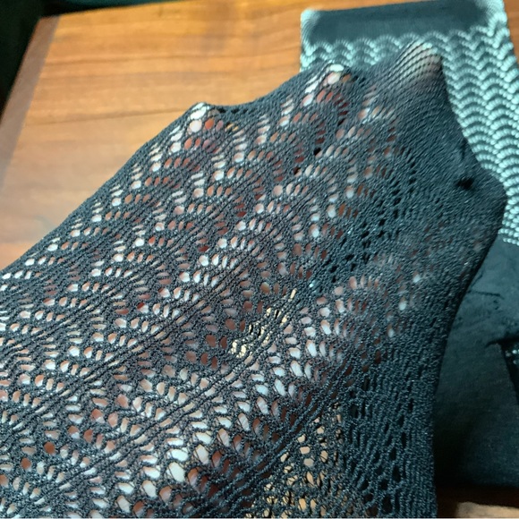 Hollowed out fishnet style knee or over the knee black fashion knee sock… - Picture 9 of 15